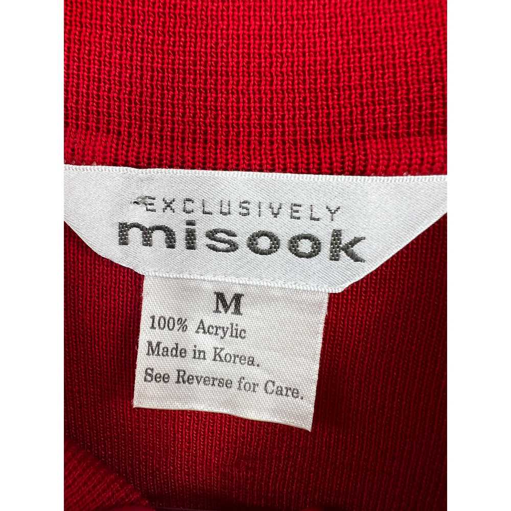 Exclusively Misook Red Keyhole Split Neck Long Sl… - image 2