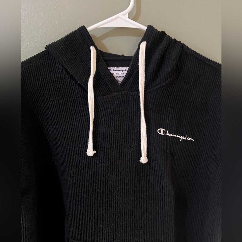 Champion Black reverse weave Corduroy Hoodie long… - image 3