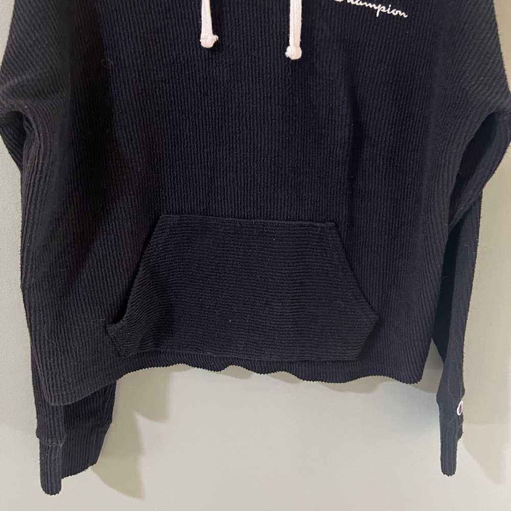 Champion Black reverse weave Corduroy Hoodie long… - image 7