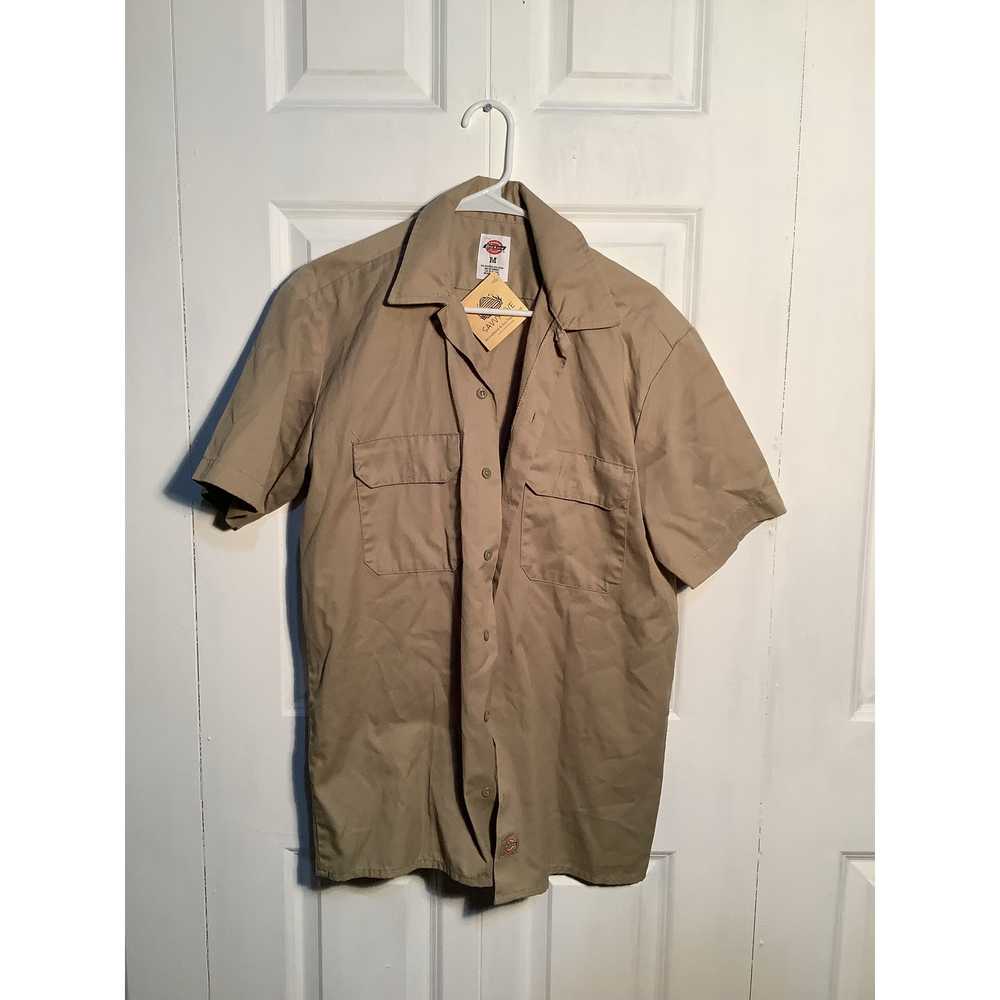 Dickies Button Down Khaki Work Shirt - image 1