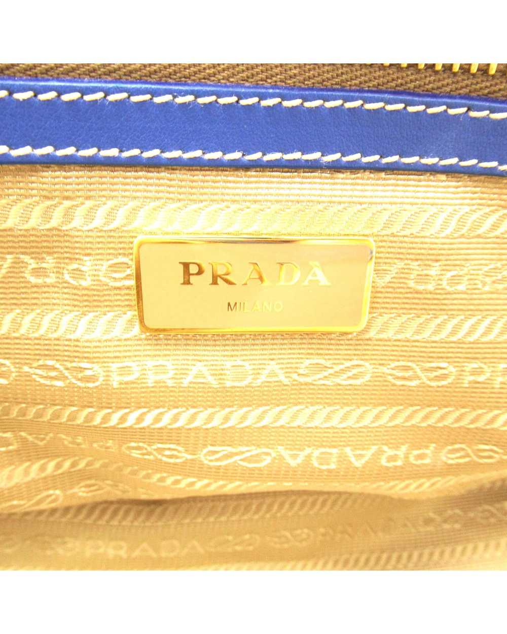 Prada Beige Logo Jacquard 2Way Handbag - Excellen… - image 8