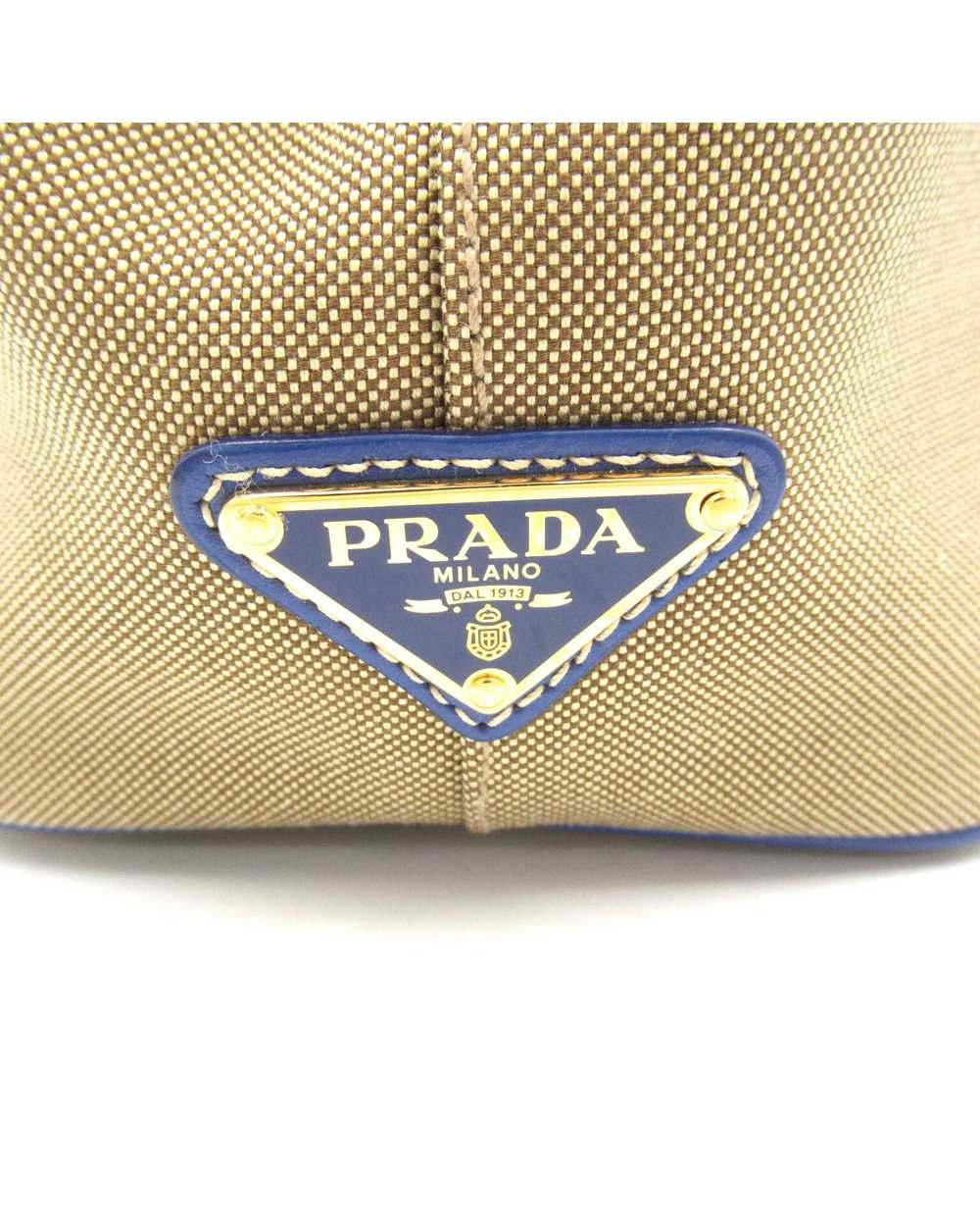 Prada Beige Logo Jacquard 2Way Handbag - Excellen… - image 9