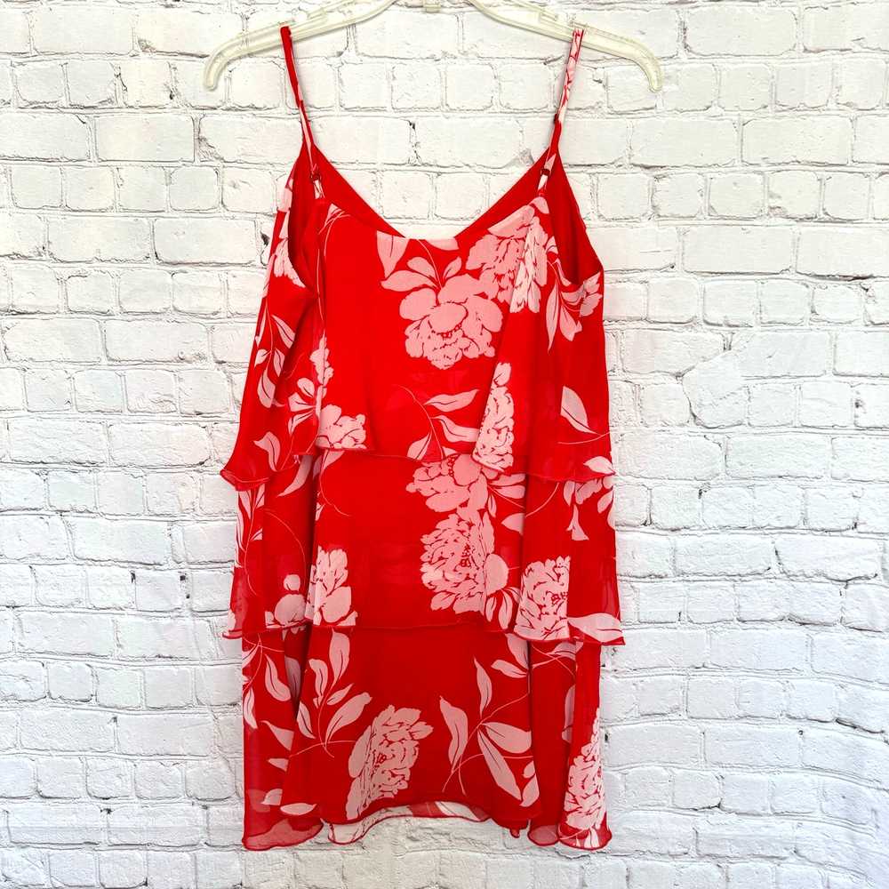 Show Me Your Mumu Medium Suarez Red Floral Ruffle… - image 2