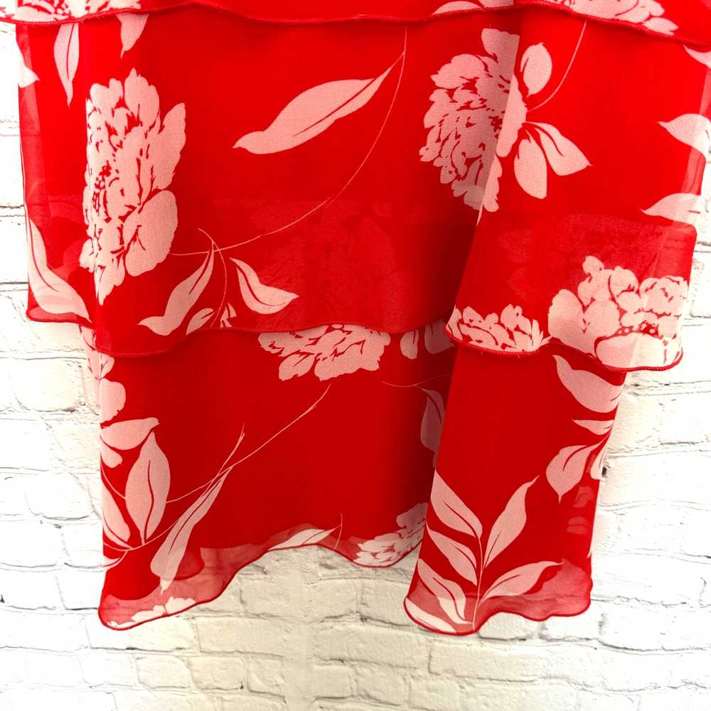 Show Me Your Mumu Medium Suarez Red Floral Ruffle… - image 7