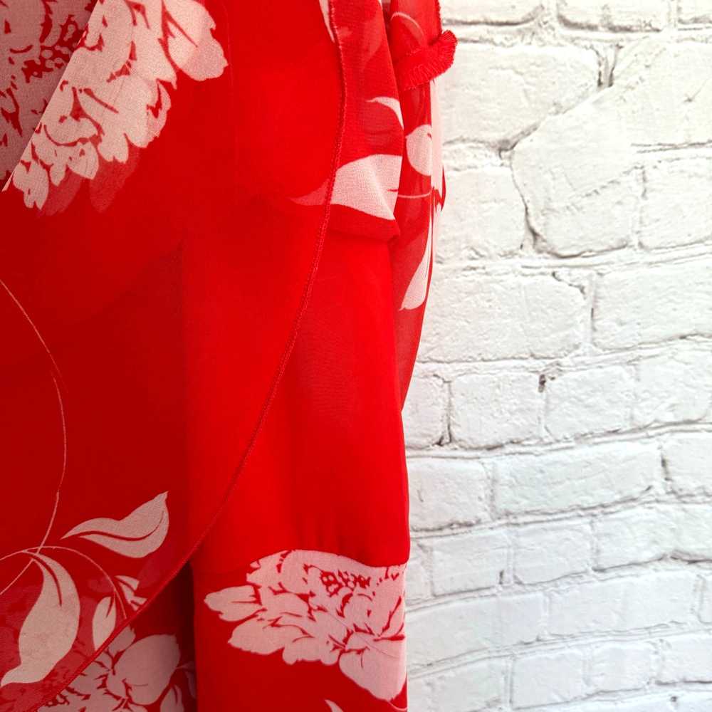 Show Me Your Mumu Medium Suarez Red Floral Ruffle… - image 8