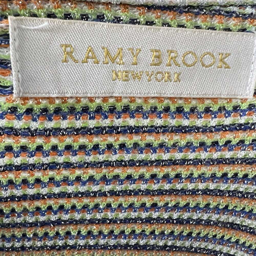 Ramy Brook Size XS Sleeveless Rainbow Stripe Meta… - image 7