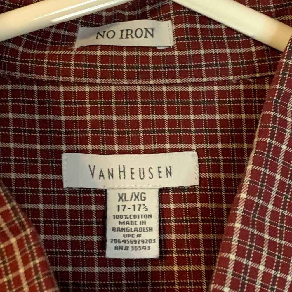 Van Heusen Long Sleeve Plaid Wrinkle Free Shirt S… - image 2