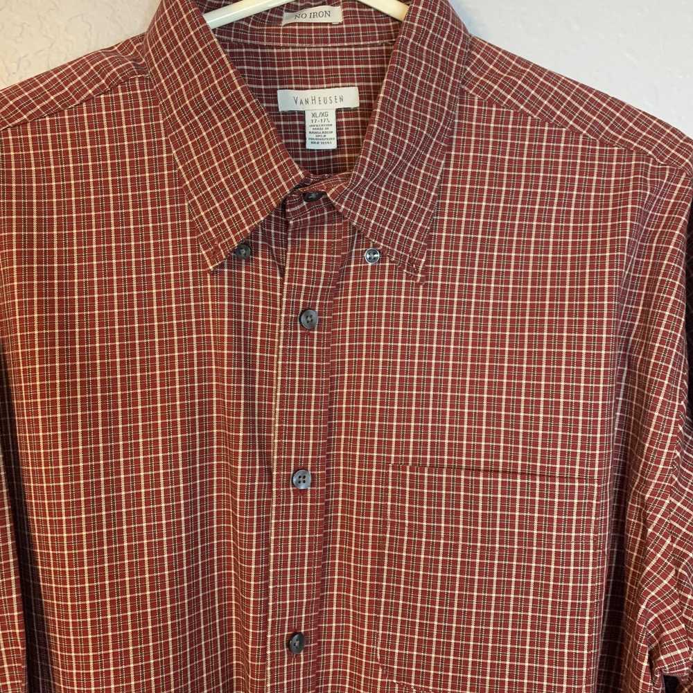 Van Heusen Long Sleeve Plaid Wrinkle Free Shirt S… - image 3