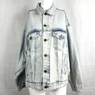 Cotton On Jean Jacket Womens Sz 8 Light Acid Wash… - image 1