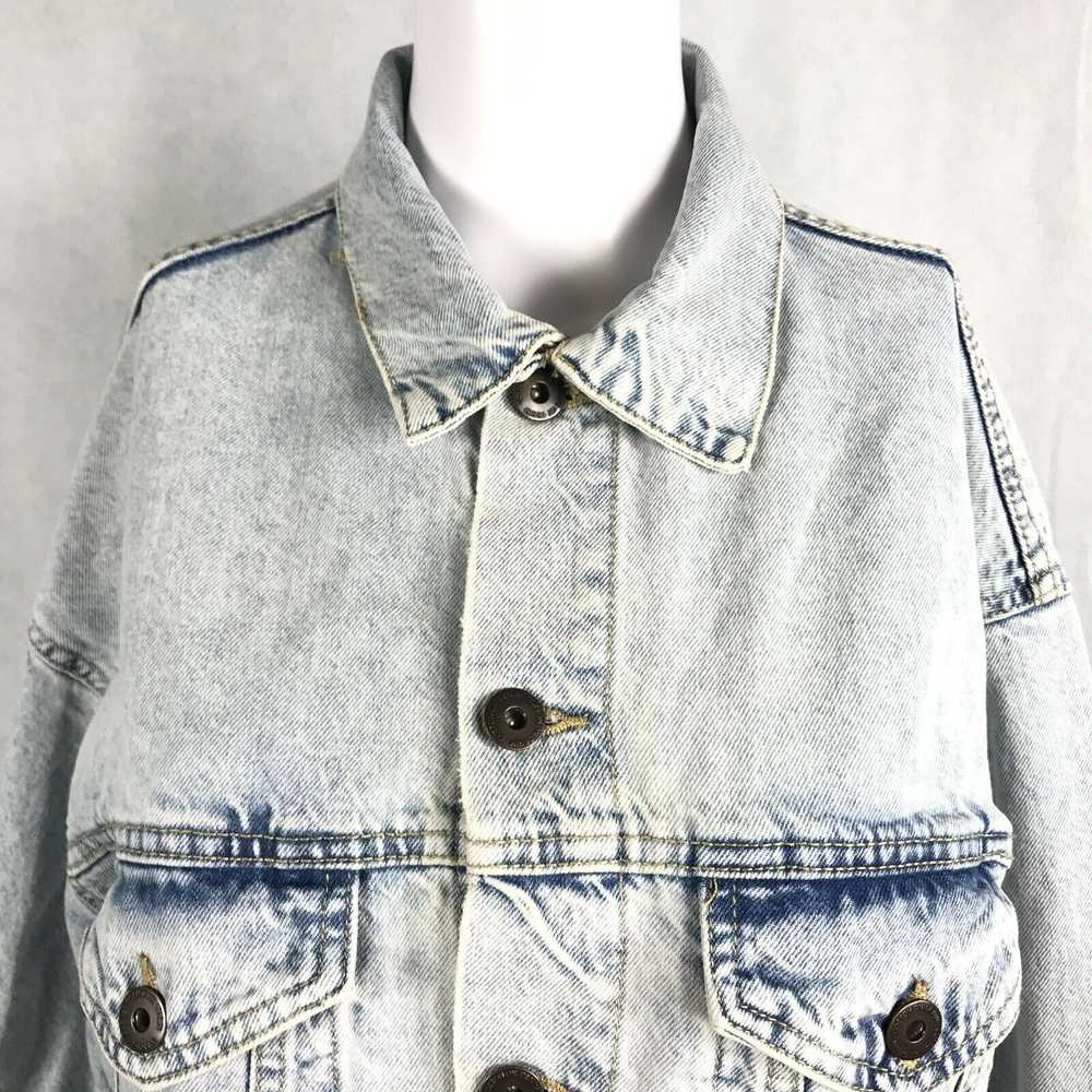 Cotton On Jean Jacket Womens Sz 8 Light Acid Wash… - image 2