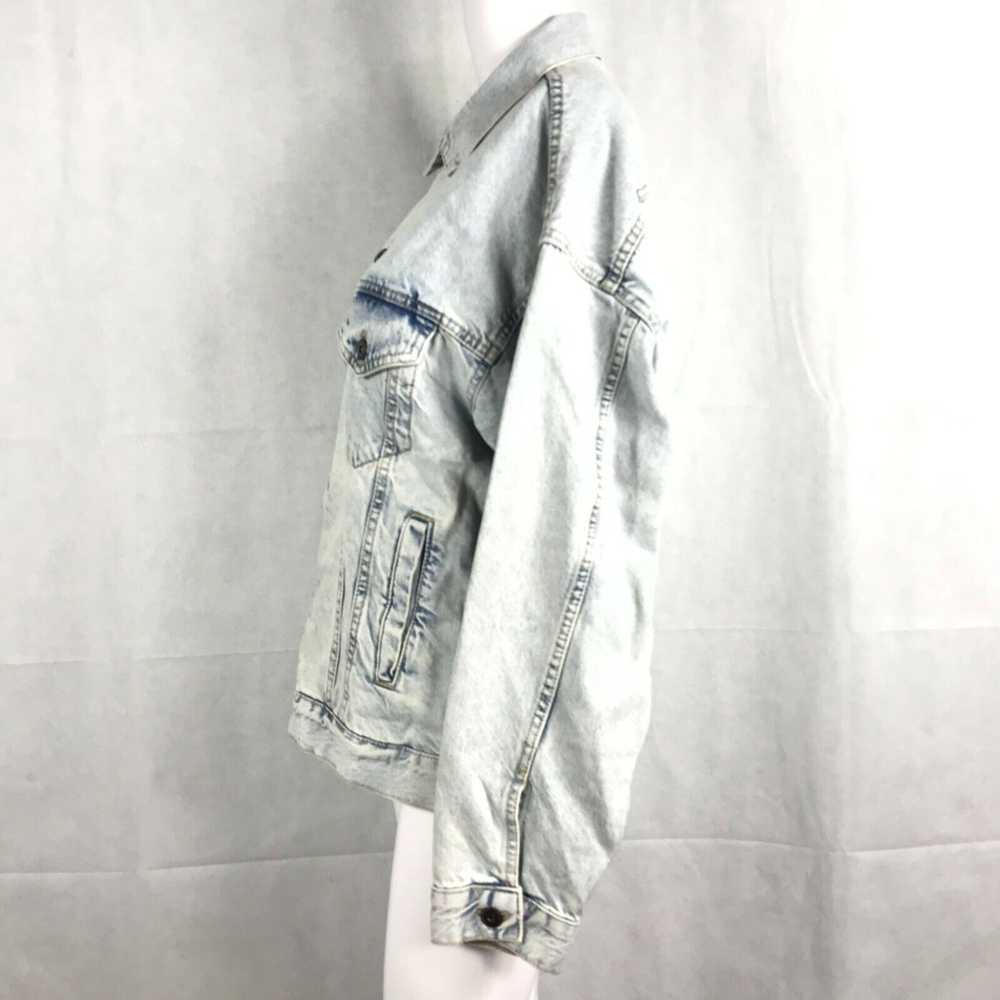 Cotton On Jean Jacket Womens Sz 8 Light Acid Wash… - image 4