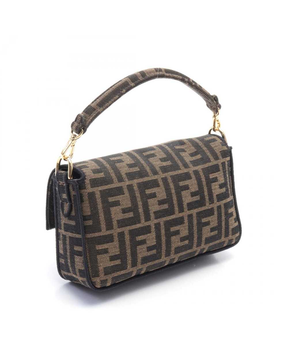 Fendi Small Brown Mini Baguette Fendi Zucca Bag -… - image 2