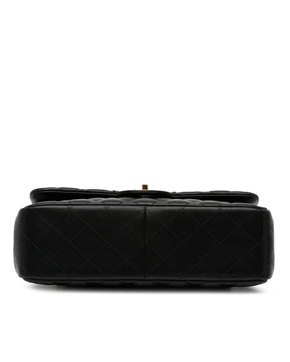 Chanel Quilted Leather Double Flap Shoulder Bag w… - image 4