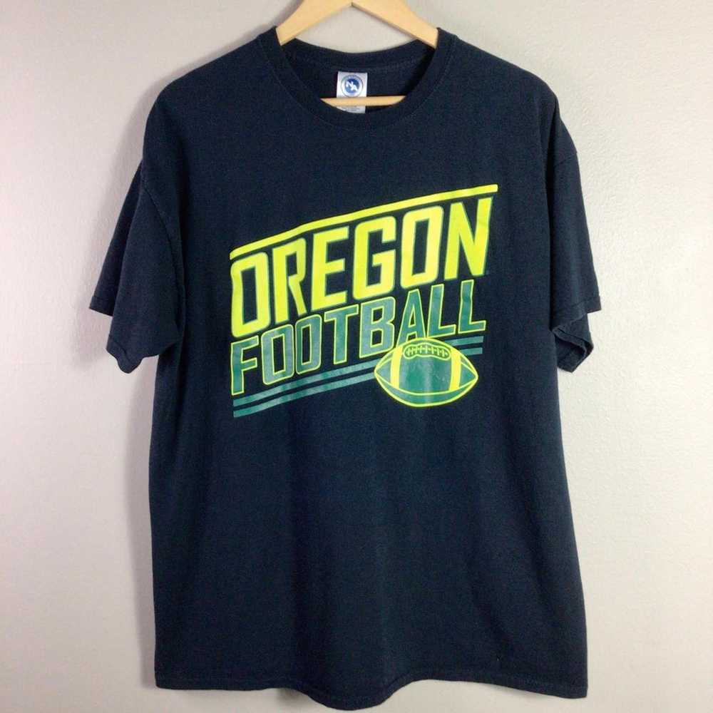 Streetwear Oregon Football T Shirt Black Floresce… - image 1