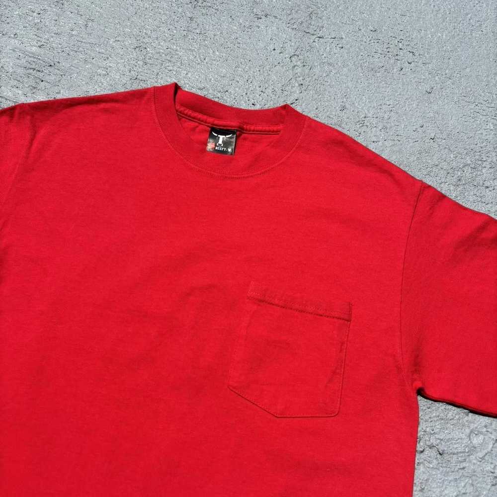 Hanes × Rare × Vintage Early 2000s Red Great Smok… - image 3