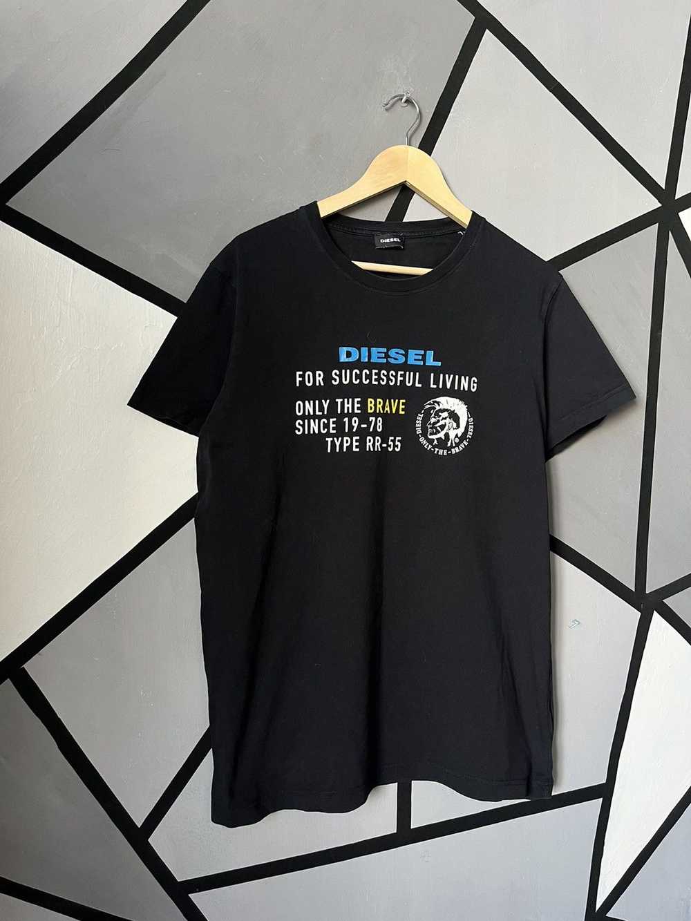 Diesel × Streetwear × Vintage Diesel Black T-shir… - image 1