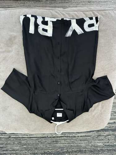 Burberry Burberry Silk Black Button Up Small