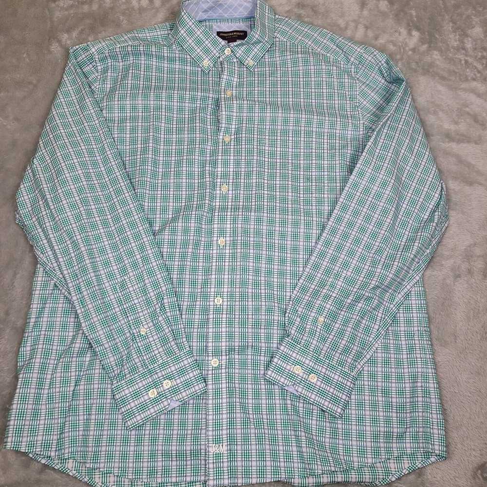 Johnston & Murphy Johnston & Murphy Shirt Blue Gr… - image 1