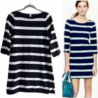 J.Crew Sz Small Striped Cotton Mini Shift  Dress … - image 1