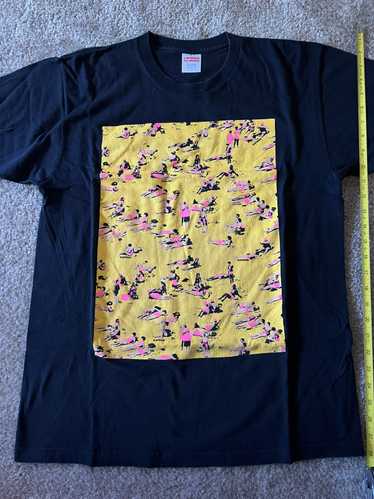Supreme SS16 Beach Tee 黒 (Supremeステッカー付き) Supreme supreme beach tee - Gem