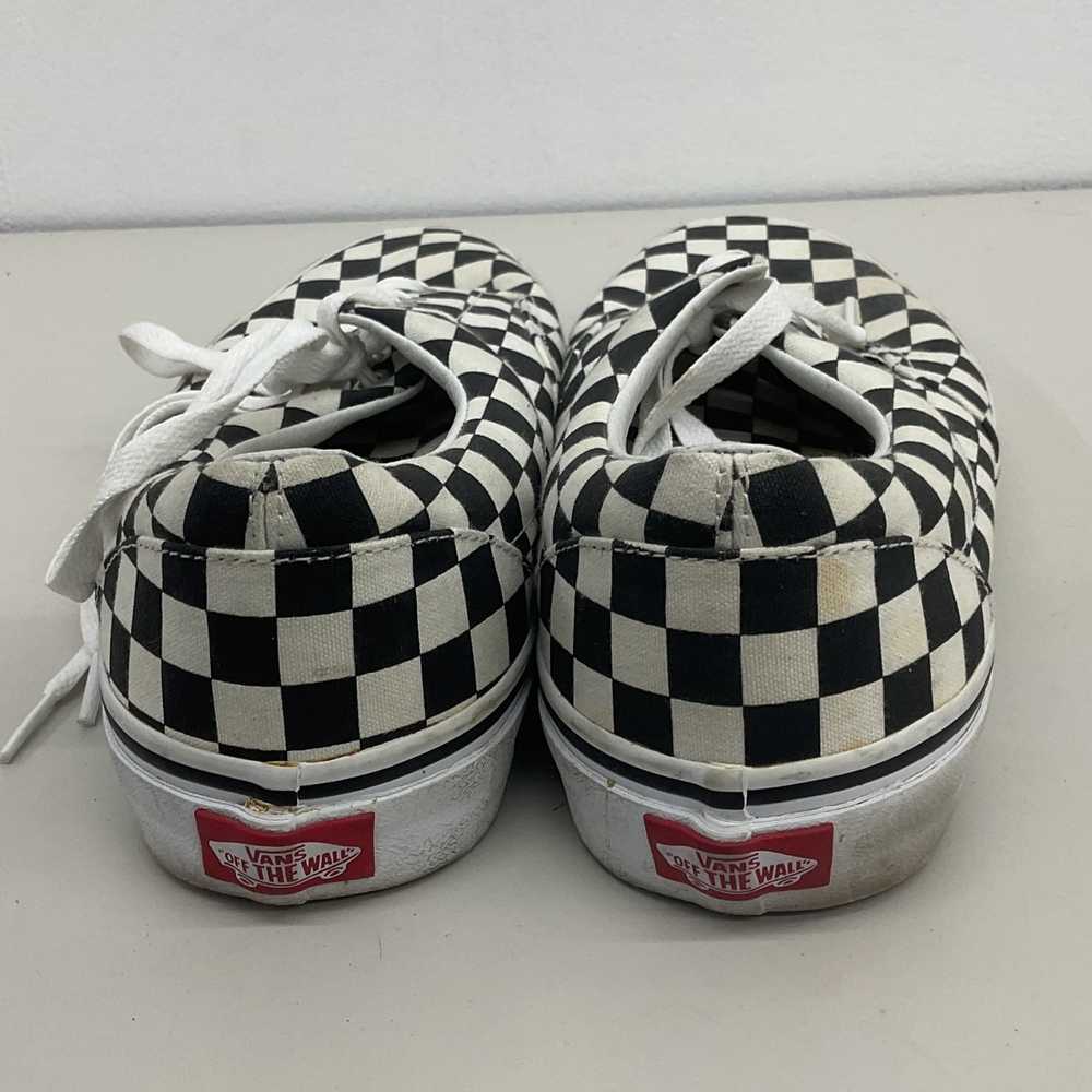 VANS Men's Black White Checkered Casual Sneakers … - image 3