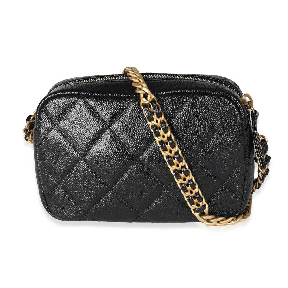 Chanel 22P Black Quilted Caviar Small Camera Case - image 4