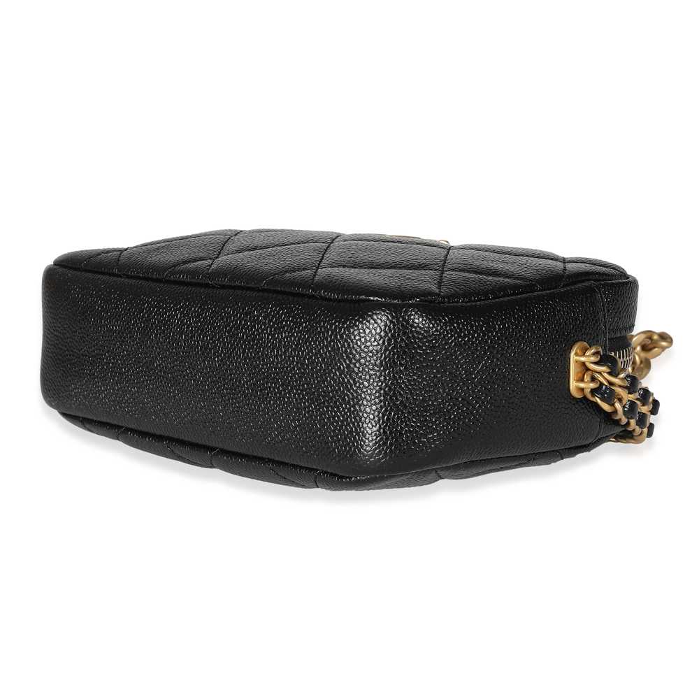 Chanel 22P Black Quilted Caviar Small Camera Case - image 6