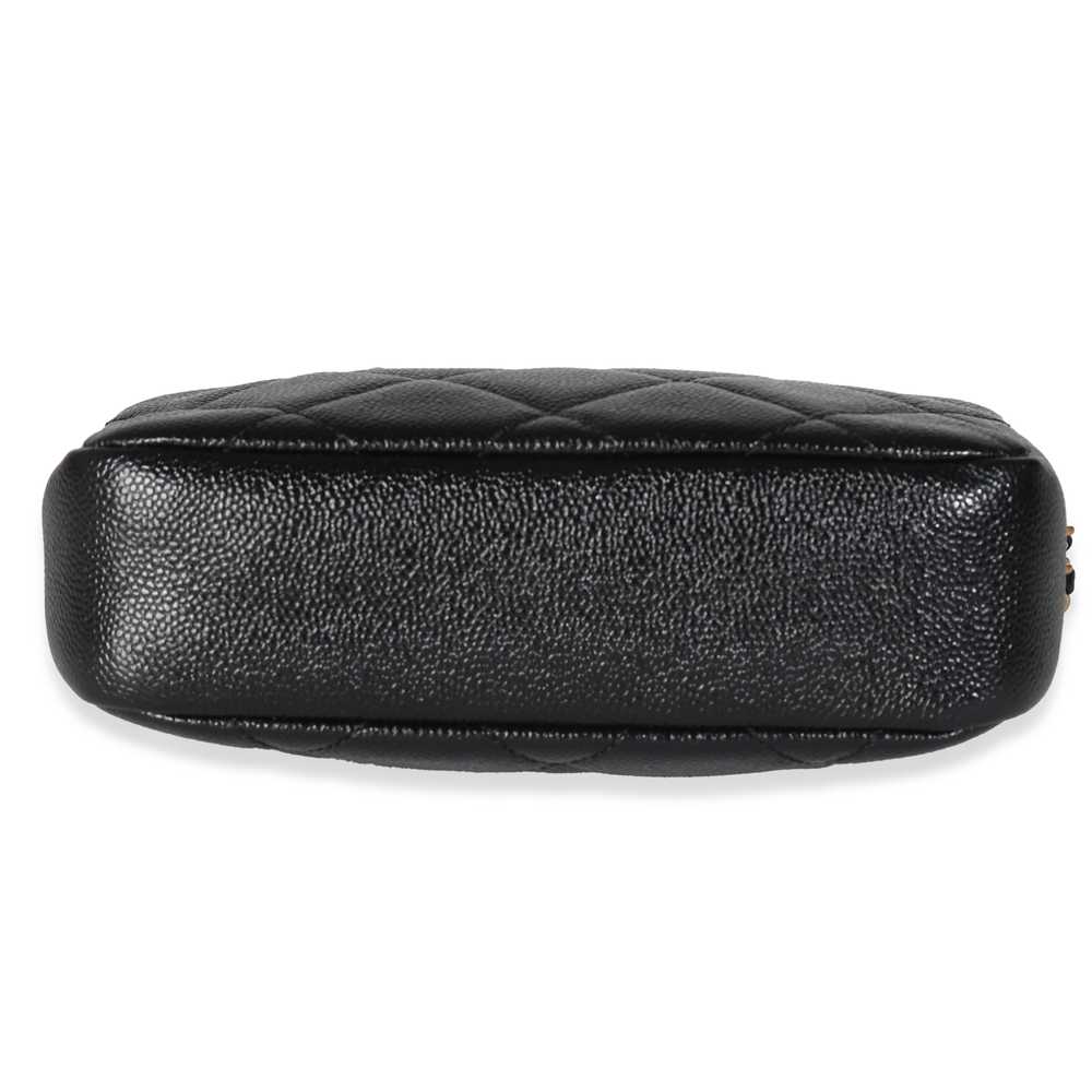 Chanel 22P Black Quilted Caviar Small Camera Case - image 8