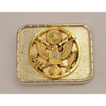 Vintage 1975 American Liberty Eagle Crest e pluribus unum USA Army Belt cheapest Buckle