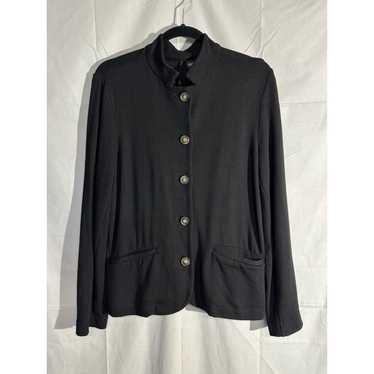 Rachel Zoe Blazer Jacket Womens Black Large Knit … - image 1