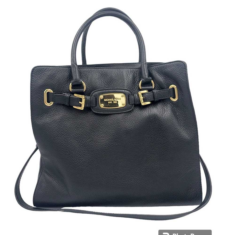 Michael Kors Large Black Pebble Hamilton Tote - image 1