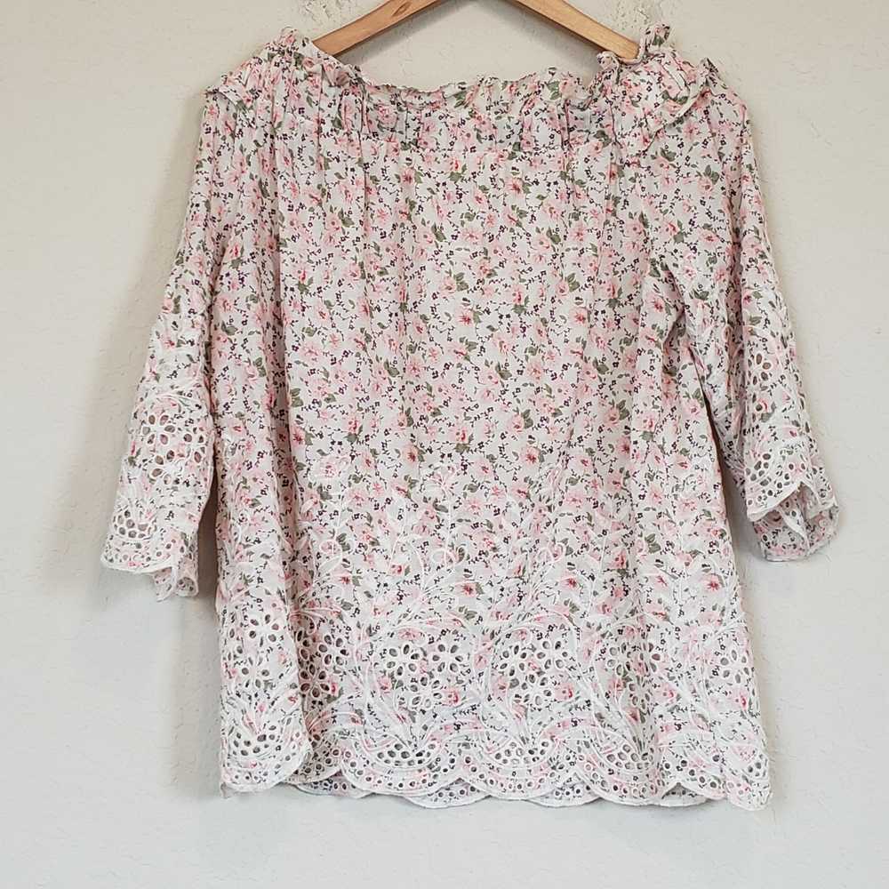 Casting Floral Off The Shoulder Top Blouse Cottag… - image 2