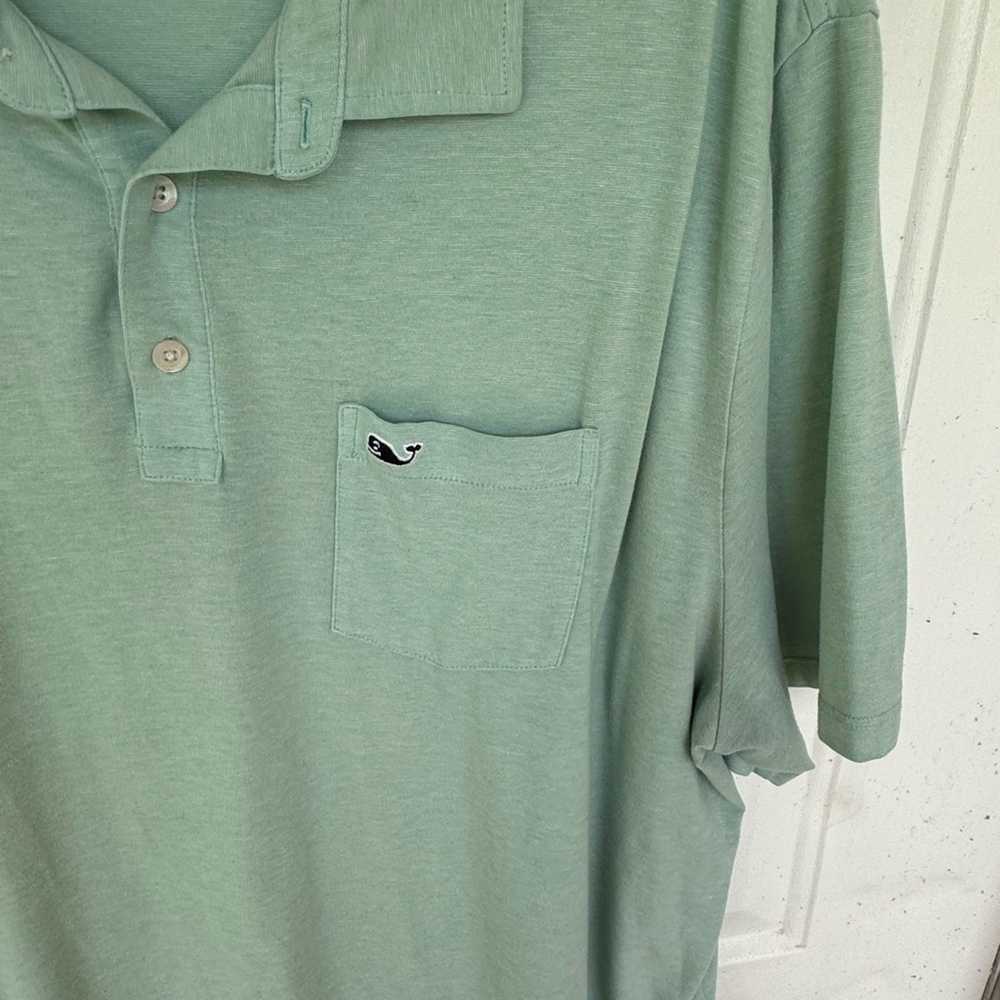 Vineyard Vines men’s Edgartown Pique Polo sage gr… - image 3