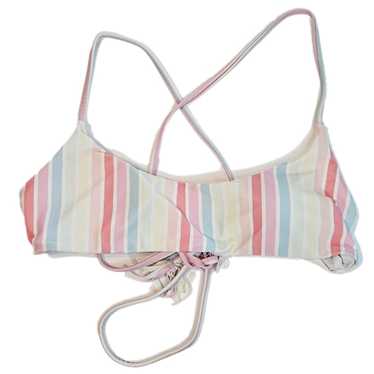 Tobi Darlin Multi Stripe Bikini Top Women's Small - image 1