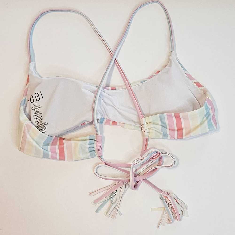 Tobi Darlin Multi Stripe Bikini Top Women's Small - image 2