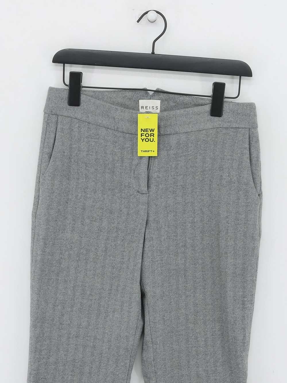 Reiss Women's Suit Trousers UK 10 Grey Wool with … - image 3