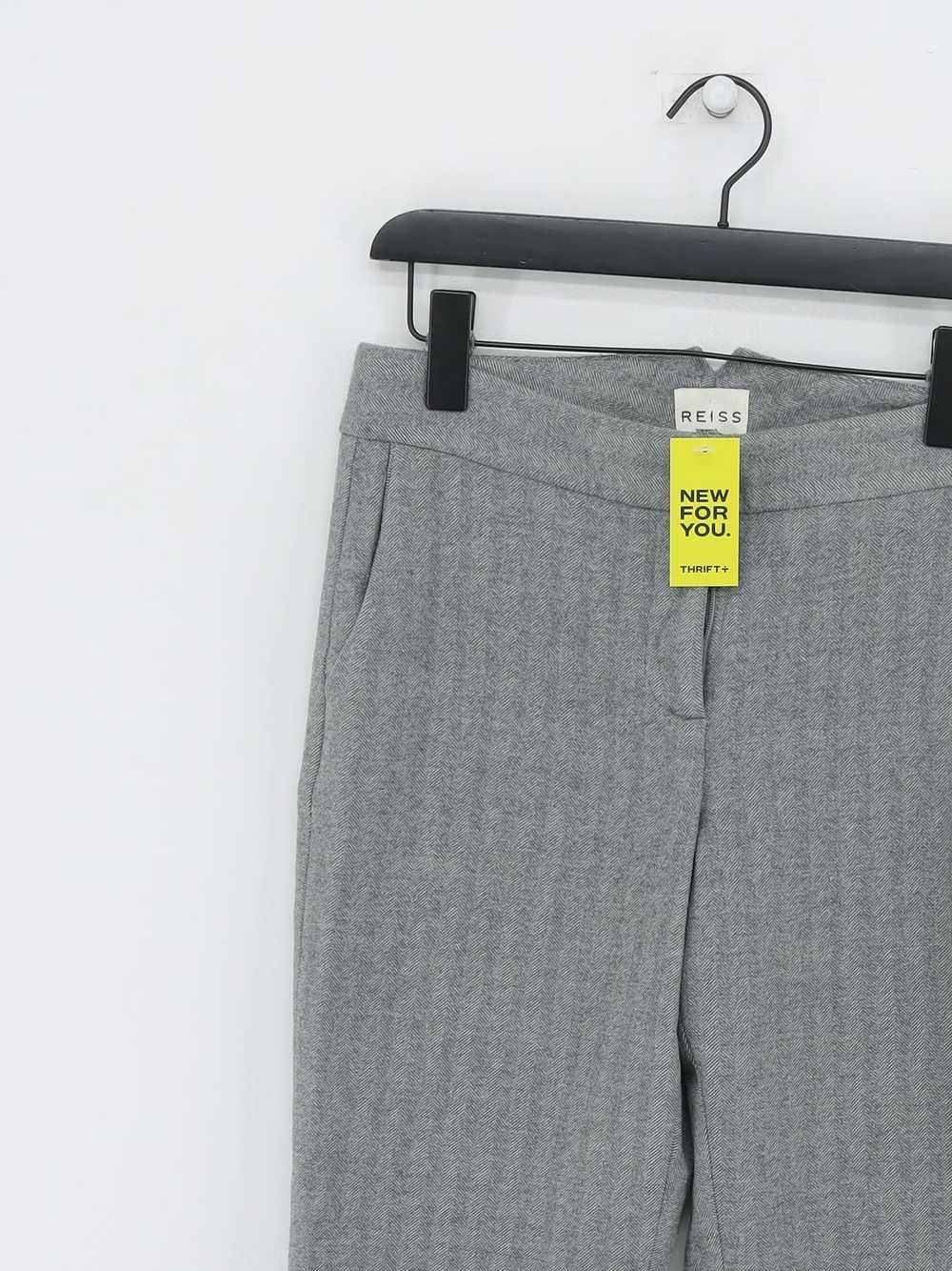 Reiss Women's Suit Trousers UK 10 Grey Wool with … - image 4