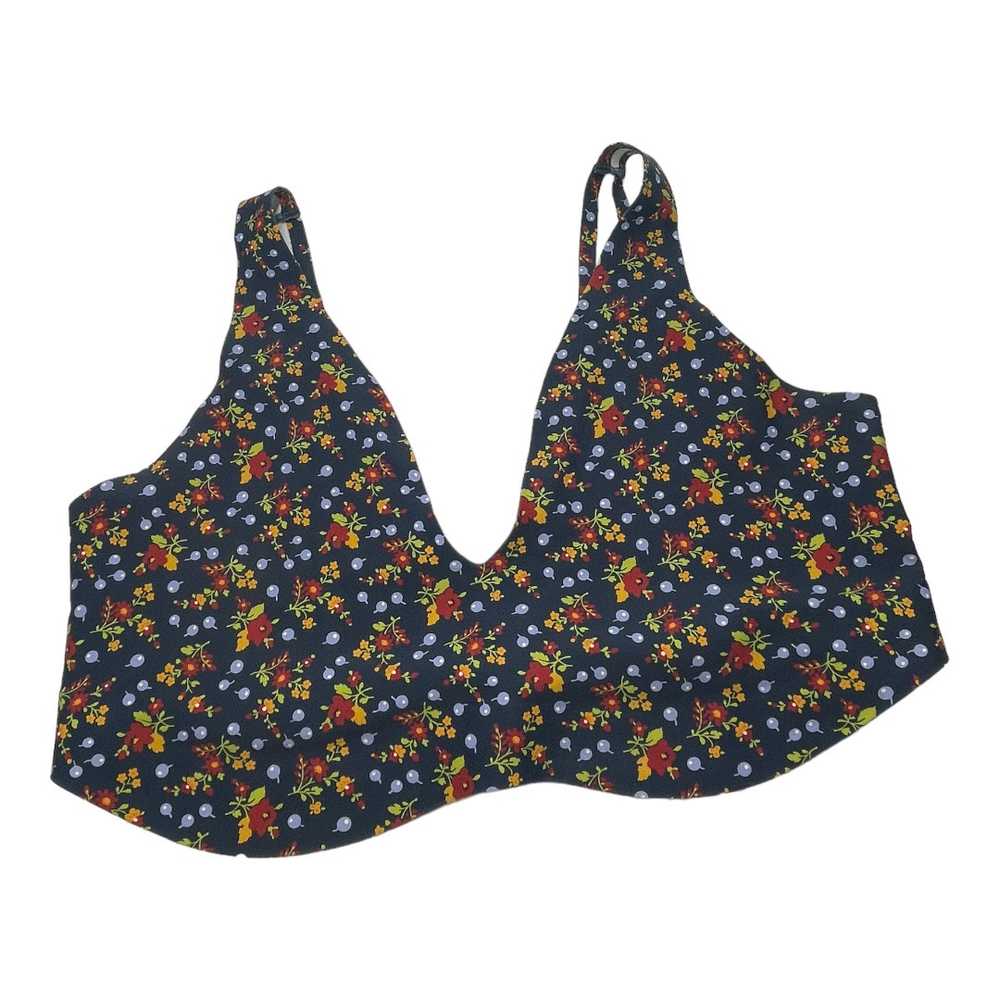 Parade Floral Plunge Bralette  Blueberry 3X Women… - image 2