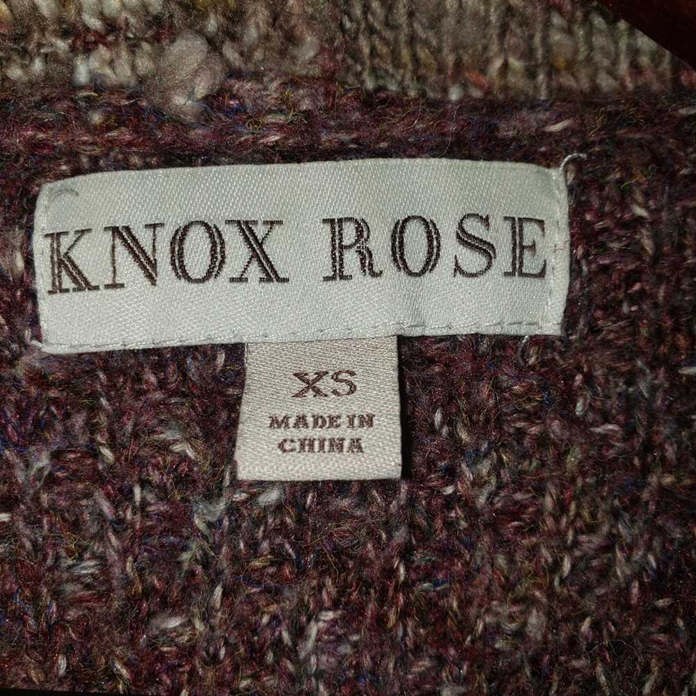 EUC, Knox Rose multi-yarn waterfall hem open fron… - image 5