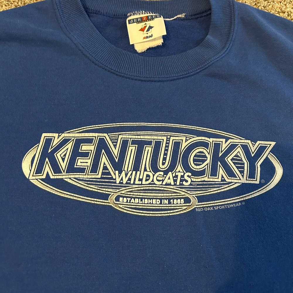 Vintage Y2K Kentucky Wildcats Blue Crewneck Sweat… - image 3