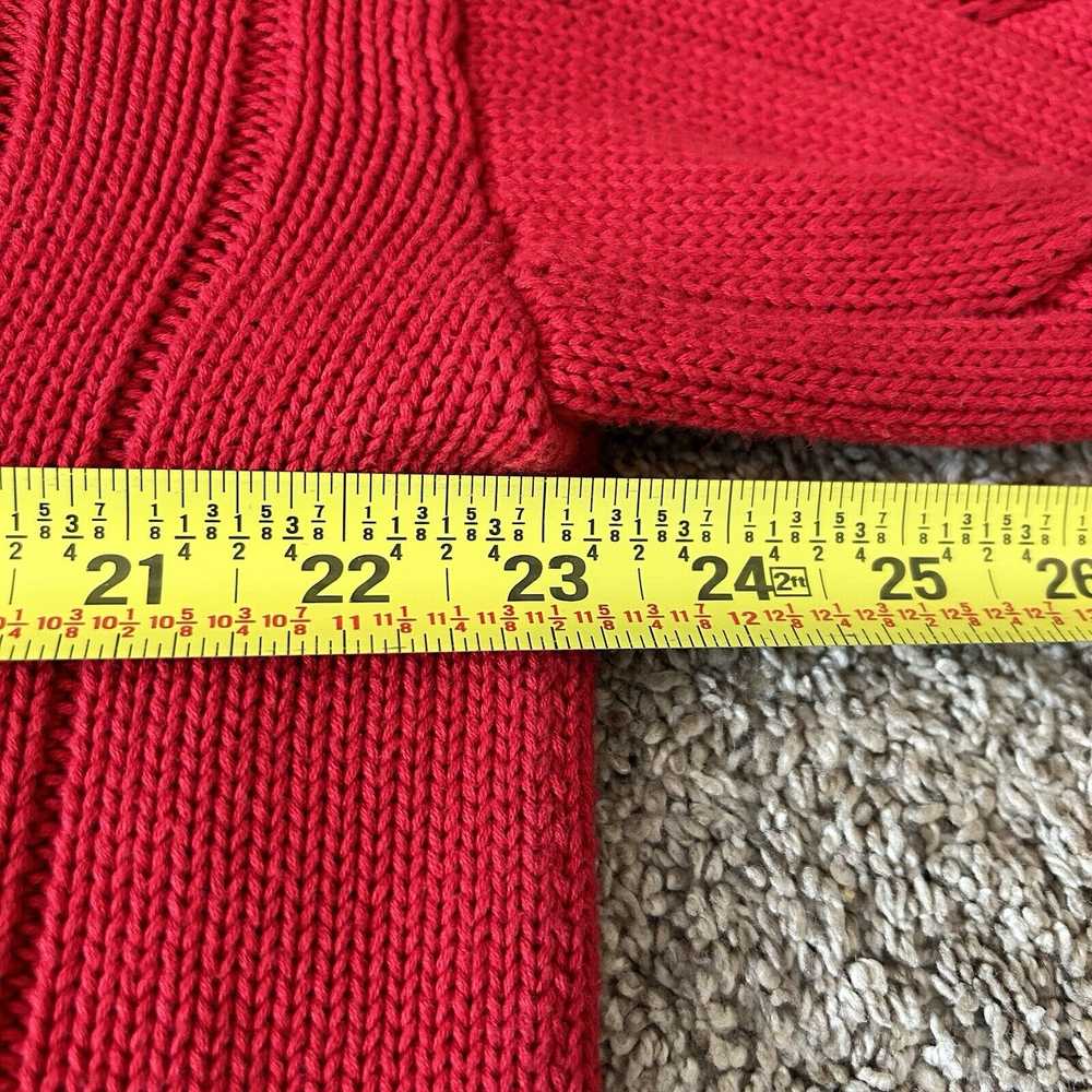 Vintage Ralph Lauren Polo Bright Red Cable Knit S… - image 6