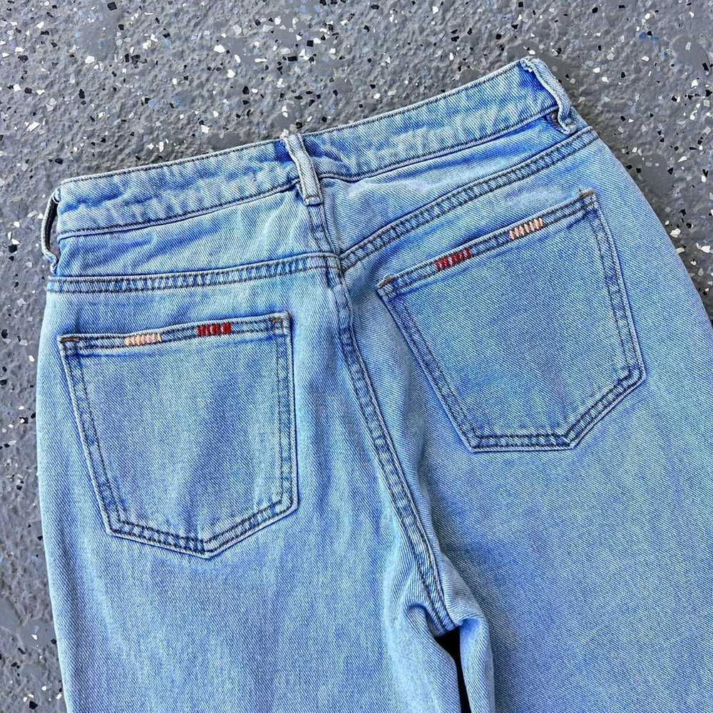 Pacsun Hand Embroided Light Wash Denim Mom Jeans - image 5