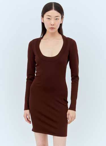 Saint Laurent Paris Décolleté Knit Dress