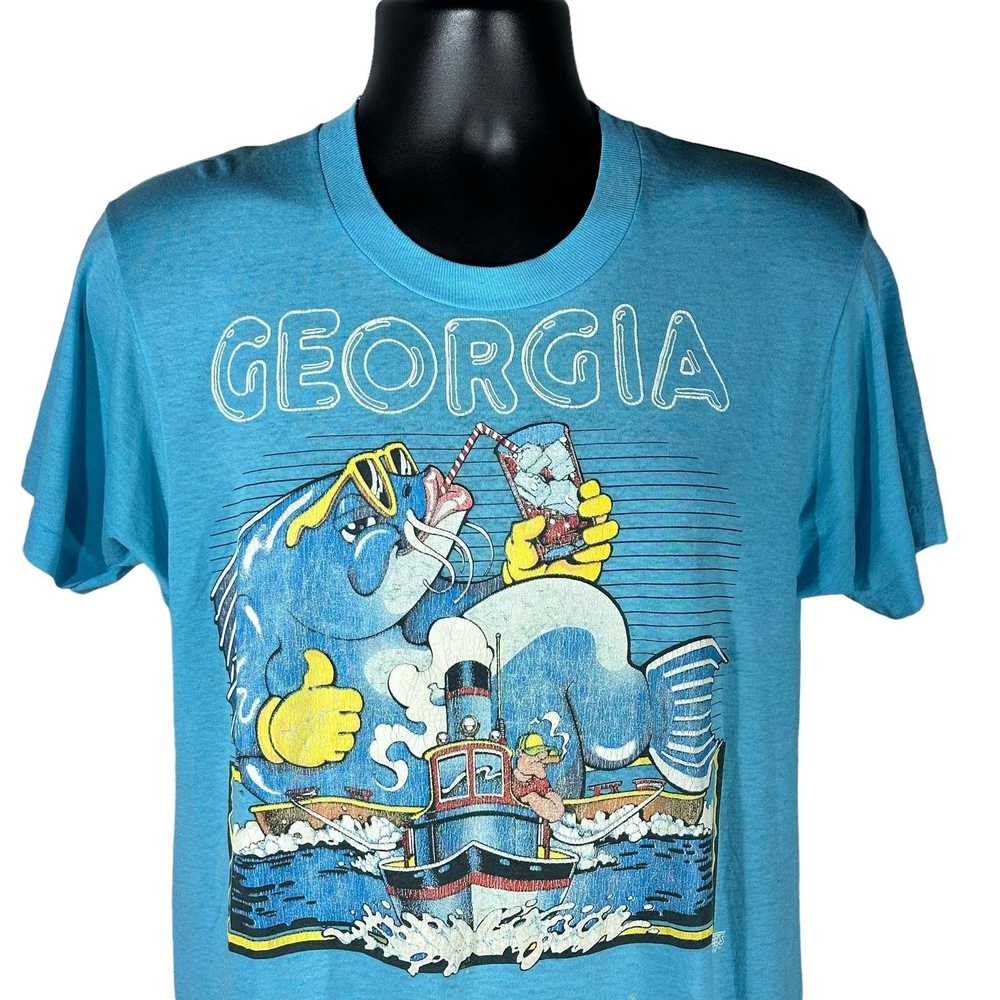 Vintage Vintage Georgia Fish Boat Graphic Tee - image 2