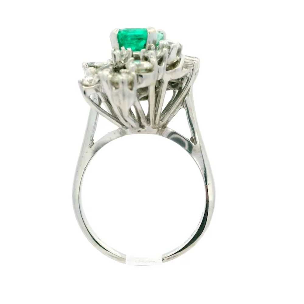 Vintage 14k Gold 3.87ctw Colombian Emerald & Diam… - image 7