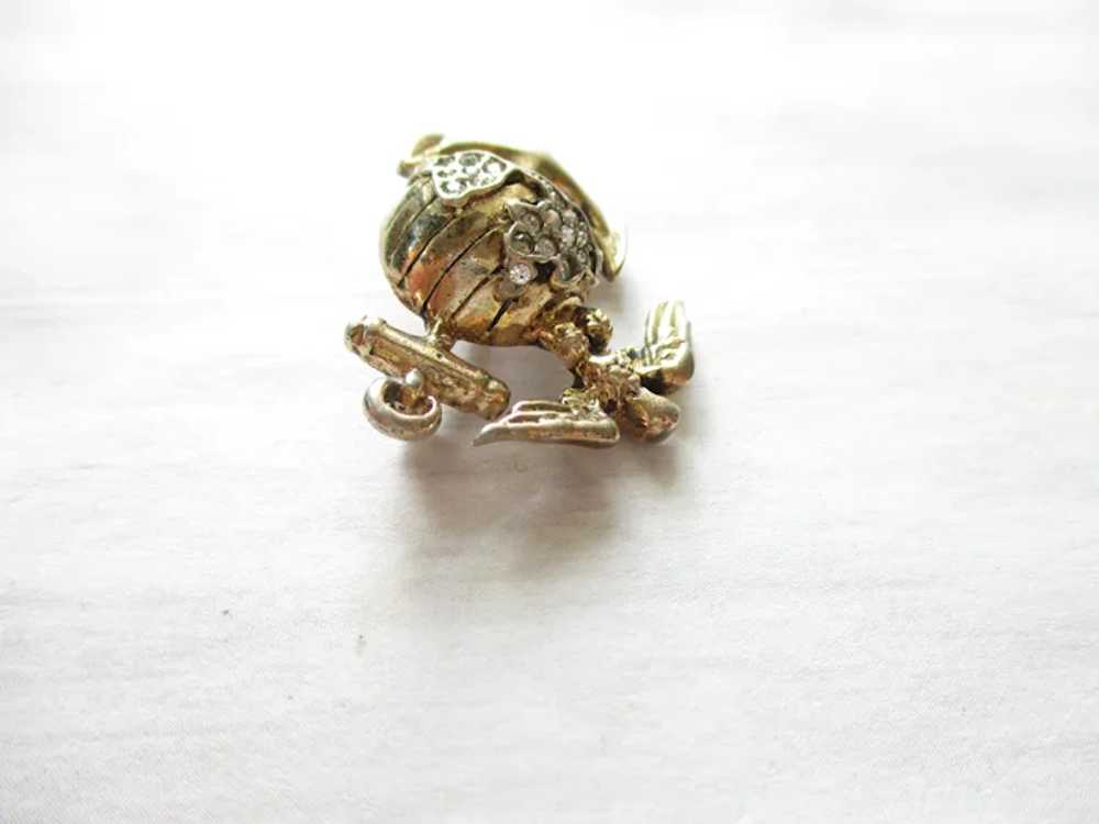 WWII Sweetheart Pin Trifari Sterling Anchor Globe… - image 4