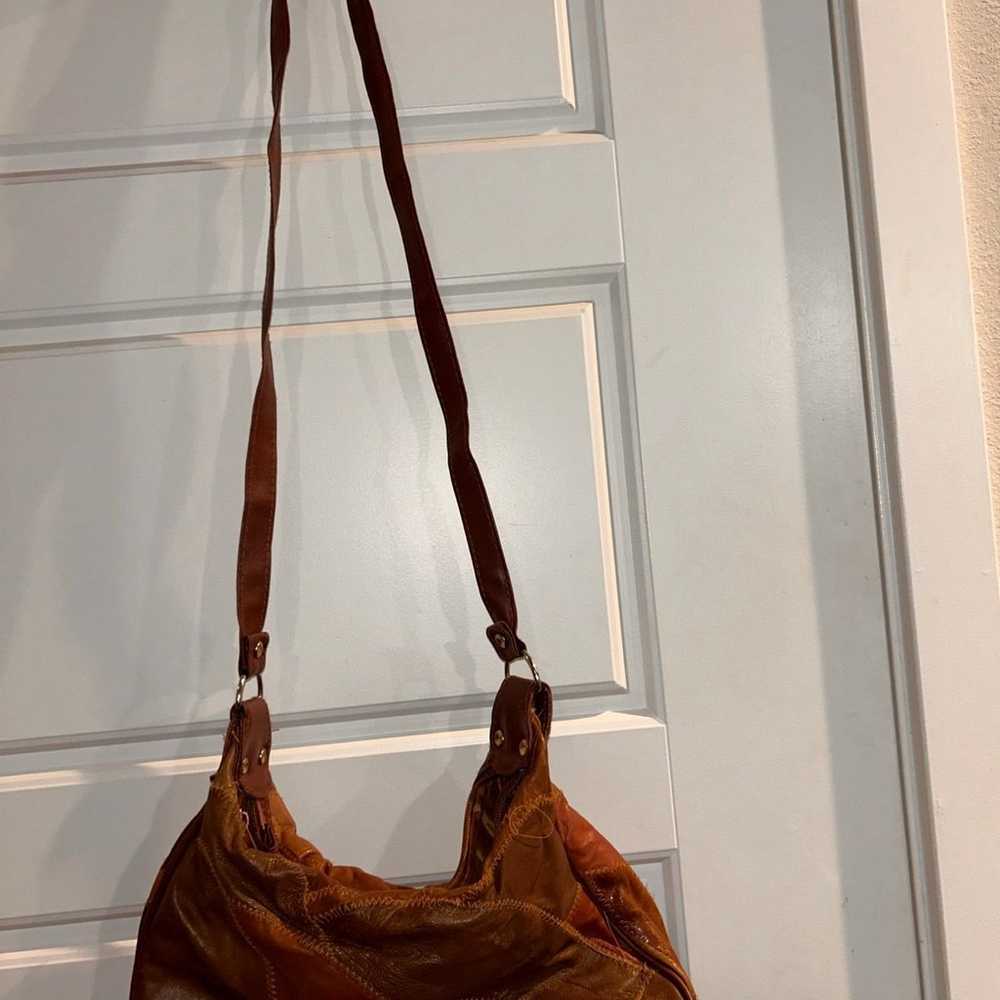 Brown leather purse -no brand - image 3