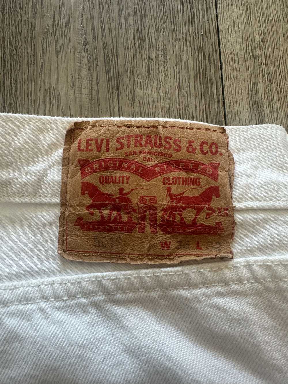 Levi's Vintage Clothing Levi's White Denim Jeans … - image 4