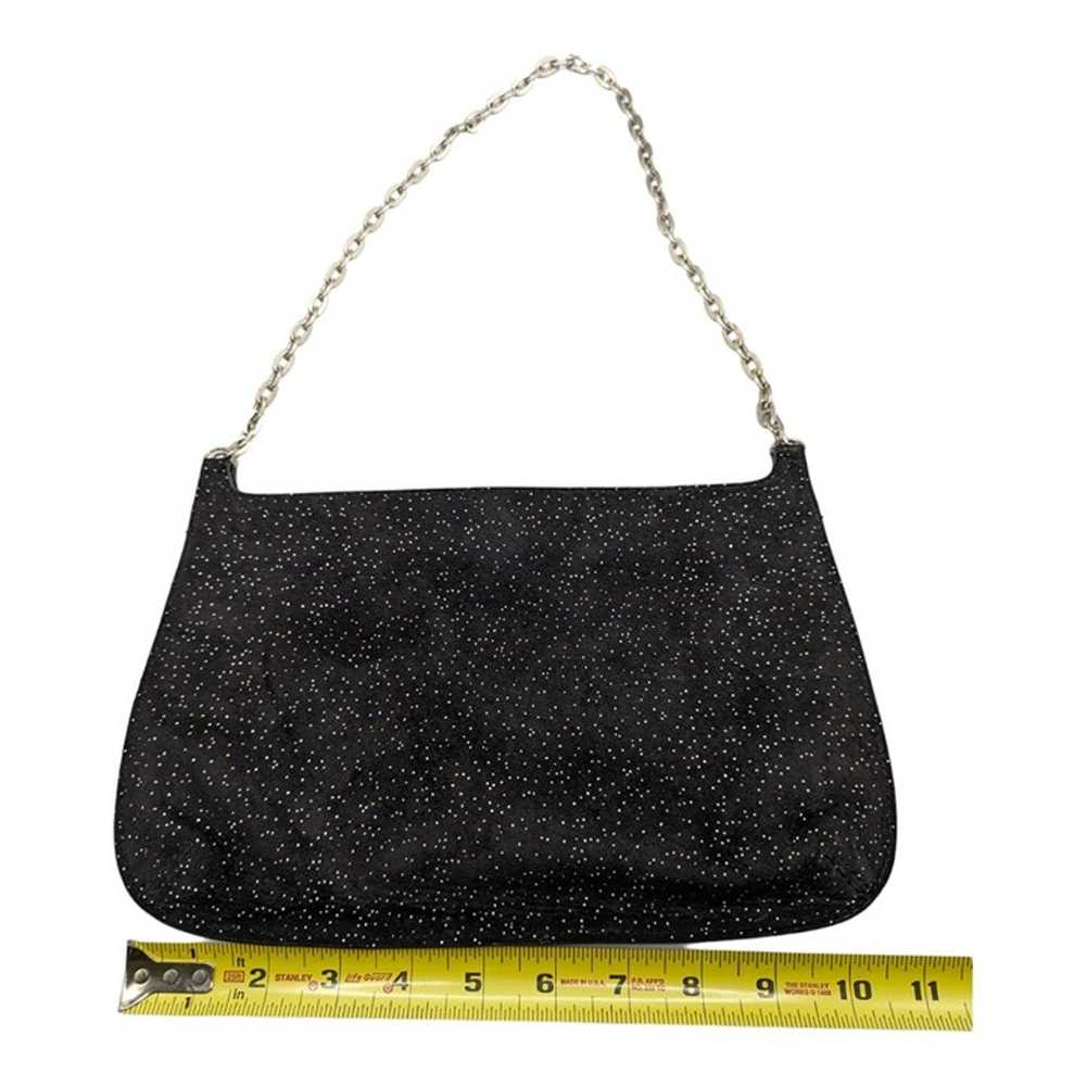 VINTAGE Y2K BEBE BLACK SUEDE PURSE WITH SPARKLE A… - image 10