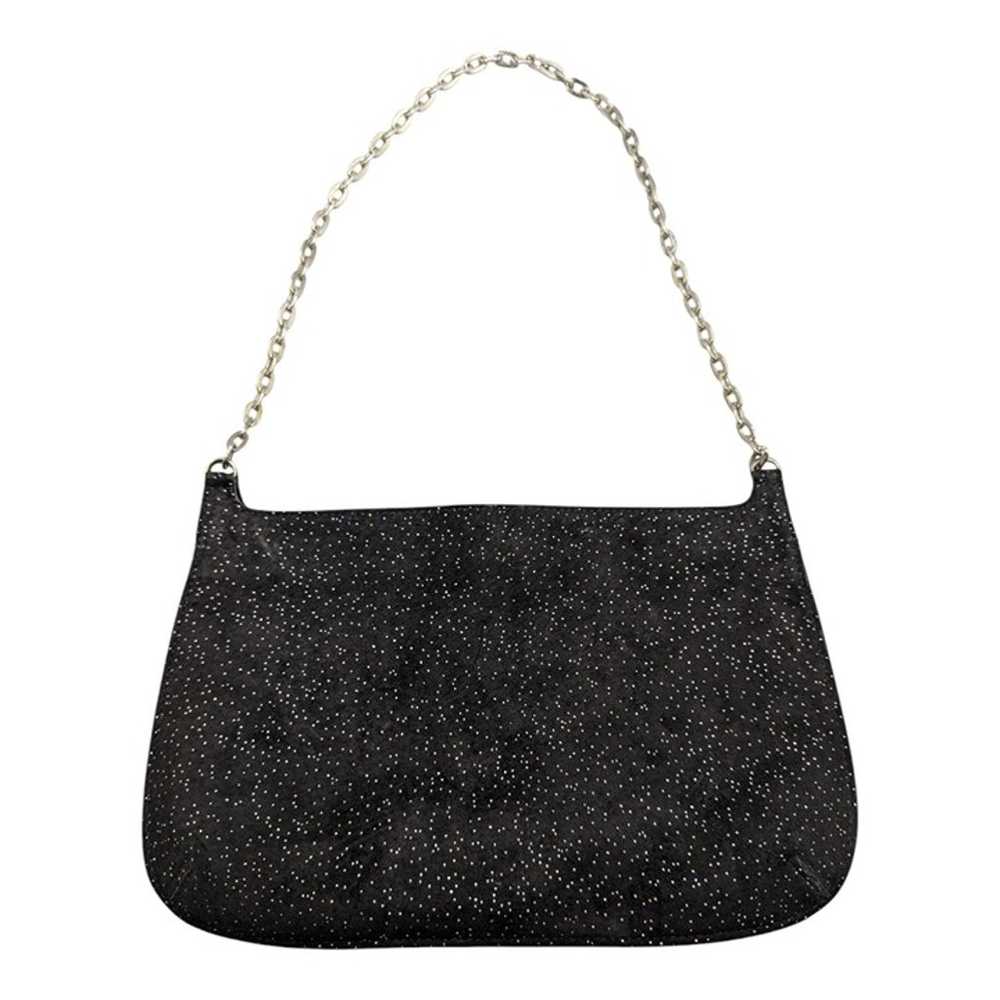 VINTAGE Y2K BEBE BLACK SUEDE PURSE WITH SPARKLE A… - image 1